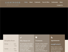 Tablet Screenshot of lightwooddental.co.uk